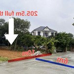 205.5m2 mặt tiền 10m thôn 1 hạ bằng tách được 2 lô. lãi ngay khi mua