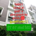 Nhà 130m² gần mặt tiền, 6 tầng thang máy 24 phòng, dòng $ >100tr/tháng