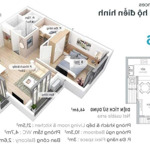 Bán căn hộ 46m2 sử dụng , 1pn+1, chung cư aqua bay , kđt ecopark - giá 2,2 tỷ