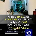 (ngộp)bán nhà 3,5 mê mặt tiền trần thị lan, hà thanh 1 p.đống đa quy nhơn 80m2 , giá nhỉnh 4 tỷ xyz