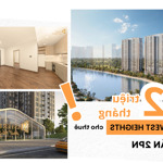 Cho thuê căn hộ 2 phòng ngủcó slot đỗ ô tô phân khu masteri west heights giá bán 12 triệu, miễn phí dịch vụ