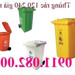 Thùng thu gom rác giá rẻ- thùng rác 120 lít 240 lít giá sỉ tại miền tây- lh 0911082000