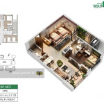 Bán căn hộ hanoi melody residences linh đàm - dt 74m2 - 2 ngủ 2 wc - full nội thất liền tường!