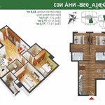 Bán cc k35 tân mai, 5,05 tỷ, 77,4m2, 2 phòng ngủ 2 vệ sinh full nội thất, hot!