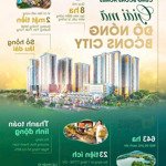 Bcons city căn góc 53m2 2 phòng ngủ 2 vệ sinh cam kết thuê lại 12 triệu/ tháng, tặng 2.5 chỉ vàng đầu năm