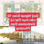 Quỹ 10 căn ngoại giao trục đại lộ vinhomes đan phượng.