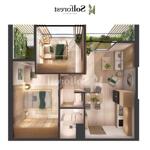 Bán căn hộ 2 ngủ 1 vệ sinh , 52m2 sử dụng - chung cư sol forest ecopark - giá 2.8 tỷ bao sổ