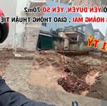 đất phố yên duyên, yên sở - vị trí đẹp, gần trường học, giao thông thuận lợi