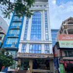 Cho thuê tòa văn phòng 9 tầng mặt phố nguyễn khang.vị trí đắc địa. dt 160m2. mt 9m. giá 300 tr/th