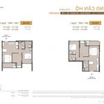 Căn hộ 2pn (59m2) tòa s1 view phân khu cọ xanh dự án masteri trinity