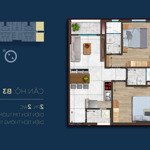 Cho thuê 2 pn 66m2 không nội thất happy one phú hòa