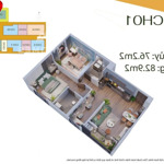 Căn hộ 76.2m thiết kế siêu đẹp the canopy giá 5.1 tỷ bao phí