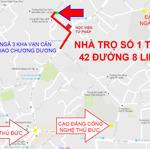 Nhà trọ trung tâm linh tây, thủ đức có gác, an ninh, có máy lạnh, mới sửa sạch đẹp