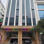 Cho thuê nhà mặt phố đỗ quang trung hòa cầu giấy 130m x 9tầng 1 hầm đủ pccc mặt tiền 7m vỉa hè rộng
