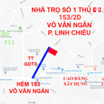 Phòng trọ sạch đẹp 153/2d võ văn ngân gần vincom thủ đức