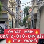 Hiếm-tây hồ- yên phụ- ô tô- 5 tầng ở ngay - 6 tỷ