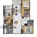 Thanh Toán 7.6 Tỷ Nhận Nhà - Căn Hộ 3 Phòng Ngủ 3 Vệ Sinh121M2 - Diamond Centery - View Cây Xanh, Tầng Trung Cao