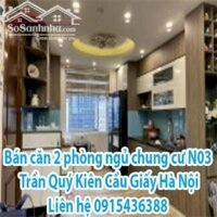 Bán căn 2 phòng ngủ chung cư N03 Trần Quý Kiên, Cầu Giấy