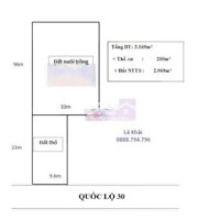 Bán 3.169M2 (9.6X119,Thổ 200M2), Quốc Lộ 30