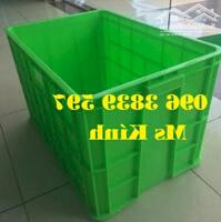 Sóng nhựa bít 3t9, thùng nhựa có nắp cao 39cm đựng hàng - 096 3839 597 Ms Kính