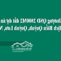 Nhượng Qsd 2800M2 Đất Dự Án Khu Du Lịch Biển Quỳnh, Quỳnh Lưu, Nghệ An