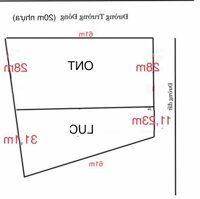 Bán đất cách nhựa trường đông 50m (S) Dt : 11x61m nở hậu 31m Có 50m2 thổ cư  Diện tích hơn 1 công đất