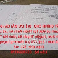 Đất Chính Chủ- Giá Ưu Đãi Cần Bán Nhanh Lô Đất Tại Xã Lưu Vĩnh Sơn ,Huyện Thạch Hà ,Tỉnh Hà Tĩnh