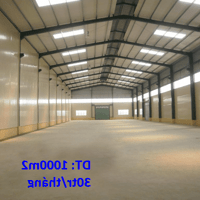 Cho thuê 1000m2 hẻm 10m đường Lê Lợi 30tr/tháng