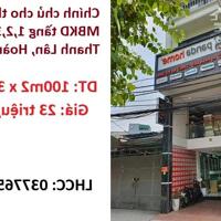 Chính chủ cho thuê MBKD tầng 1,2,3 tại Thanh Lân, Hoàng Mai; 23tr/th; 0377659698