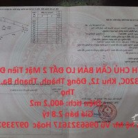 Chính Chủ Cần Bán Lô Đất 2 Mặt Tiền Đườngcó Thương Lượng320C, Khu 12, Đông Thành, Thanh Ba,Phú Thọ