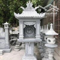 Mẫu am - thờ bằng - đá - thờ gia tộc, dòng họ tại Trà Vinh đẹp, miếu - thờ thần linh có  mái che, bàn - thờ thiên - đá có mái che