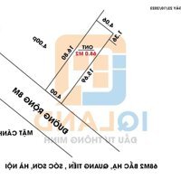 Đất Bìa Làng 68m2, Bắc Hạ, Quang Tiến, Sóc Sơn. Đường Oto Tránh, Tương Lai Nhà Mặt Phố.