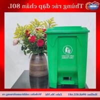 Thùng rác trong nhà 80L loại đạp chân