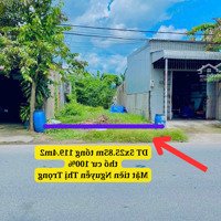 Bao Ngộp! Đất Mặt Tiền Nguyễn Thị Trọng 119,4M2 Cách Ngã 4 Tân Quy Chỉ 500M. Giá Bán 1Tỷ250 Còn Tl