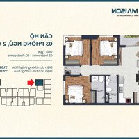 Căn Hộ The Maisondiện Tích78M2 03 Phòng Ngủ 02 Vệ Sinhtầng Cao Cửa Hướng Tây Bắc View Sông Sài Gòn Bàn Giao Full Nt