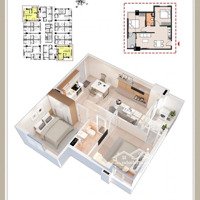 Căn Hộ 53M2 2 Phòng Ngủchung Cư Noxh Kcn Hoà Khánh.