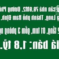 Bán gấp căn nhà 79,9M2, Đường Phù Nghĩa, Phường Hạ Long, Thành phố Nam Định, Nam Định