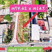 Lô Góc 2Mt Nguyễn Thị Rành, Nhuận Đức, 7.61X26,97M Thổ Cư Giá Bán 3 Tỷ Xxx, Gần Vành Đai 4