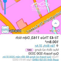 Bán Mảnh Đất 100M2- 1/ Huỳnh Thị Tươi P. Tân Bình- Tp. Dĩ An. 2Ty3