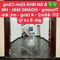 Bán Nhà Mới Định Công Thượng - 2 Thoáng - Ở Ngay - Cách Ô Tô 20M - Gần Chợ.diện Tích48M - Giá Bán 6,8 Tỷ