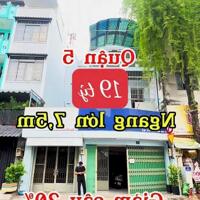 Siêu Hiếm ngang lớn MT Trần Tuấn Khải khu chợ Hòa Bình 7.5x10m, trệt lững 2 lầu, giá: 17.9 tỷ