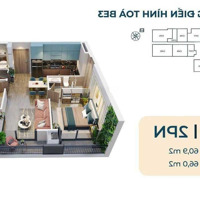 Bán 2 Ngủ 2 Vệ Sinh, 61M2, Giá Bán 3 Tỷ, Có Chiết Khấu Early Bird 5%, Lẻ 45 Triệu/M2, The Beverly, Vhop, Hn