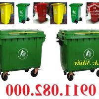 Sử dụng thùng rác 120 lít 240 lít 660 lít giá rẻ tại miền tây- lh trực tiếp 0911082000