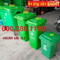 Thùng rác nhựa HDPE hàng mới  giá rẻ- thùng rác xanh, cam, vàng- lh 0911082000 Nhiên