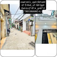 Ngõ Ô Tô_Nhà Đẹp_Lĩnh Nam_5 Tầng_4.78 Tỷ