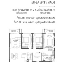 Bán Căn Hộ Giá Cao Nhưng Đúng Chất Lượng. 3 Phòng Ngủ+1Khodiện Tích141M2 Giá Bán 7,5 Tỷ (102%) Liên Hệ: 0906 775 900