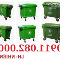 Thùng rác hàng mới  giá rẻ sỉ và lẻ- thùng rác 120l 240l màu xanh giá tốt- lh 0911082000