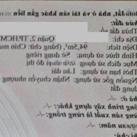 94.5M2 Đất Hẻm Ô Tô Ngay Chợ Cây Xoài Lê Văn Thịnh Q2 Giá Siêu Tốt Chỉ Hơn 5 Tỷ Đồng