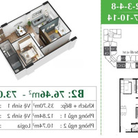 Bán Căn Hộ View Ban Công Đông Bắc - Tầng 14 Diện Tích 73M2 Giá Bán 3,6 Tỷ Bao Phí - Nội Thất Nguyên Bản