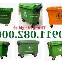 Thùng rác nhựa giá tốt- thùng rác 120l 240l 660l màu xanh, cam giá rẻ tại miền tây- lh 0911082000